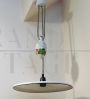 1930s up and down pendant light in painted ceramic