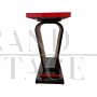 Red and black lacquered Art Deco style double-sided console