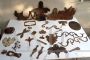 Group of vintage metal decorations and friezes