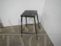 Industrial square iron stool with footrest