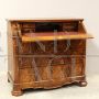 Antique Louis Philippe walnut briar dresser with drop-down desk                            