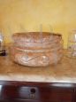 Handcrafted bowl in red Verona marble in antique style
