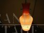 Modern antique opaline glass chandelier, Italy 1950s