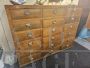 Large vintage tailor's chest of drawers from the early 1900s