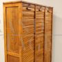 Triple roller shutter office filing cabinet in oak