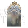 Murano glass mirror with floral motifs