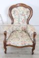 Louis Philippe style walnut living room sofa and armchair set, early 1900s
