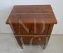 Antique two-door walnut bedside table from the Louis XVI period