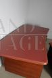Vintage office set with desk and cabinet in rosewood and skai