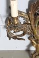 Pair of antique bronze wall lights in Louis XVI style - late 19th century