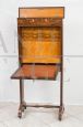 Small antique Charles X secretaire with precious exotic wood inlays