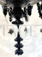 Rezzonico chandelier by Seguso in black Murano glass