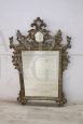 Louis XV style mirror in silver leaf