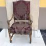 19th century throne armchair in walnut          
                            