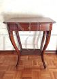 Antique Biedermeier coffee table with drawer from the mid-19th century