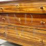 Antique Empire chest of drawers in inlaid walnut from the 19th century