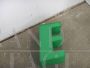 Vintage green plastic letter E from a pharmacy sign, 1980s