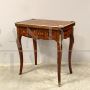 Antique Napoleon III inlaid desk, game table or dressing table