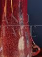 Moretti signed vase in red Murano glass, Italy 1960s