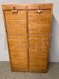Mid-century 1950s roller shutter filing cabinet