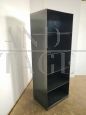 Small industrial bookcase in black iron, 1980s