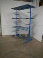 Industrial 70s blue shelves