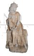 Marble sculpture depicting a young woman sitting