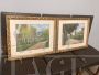 Menotti Pertici - pair of pastel paintings with Tuscan landscapes