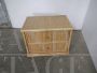 60's bamboo bedside table - small chest of drawers