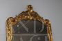 Pair of antique Louis XVI mirrors in pure gold, Italy 1750