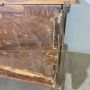 Antique Italian chest in solid walnut with carvings, 17th century