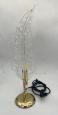 Effetre feather table lamp in Murano glass and brass