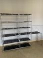 Design modular bookcase in metal, Italy 70s