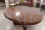 Antique oval table extendable up to 7.80 m in walnut wood