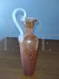 Orange artistic glass bottle vase