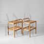Pair of bamboo and rattan bedside tables from the 1960s, made in Italy