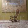 Vintage slatted rocking chair
