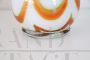 Artistic Murano glass vase in white and orange color, 1960s