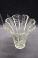 Vase in transparent artistic Murano glass with bubbles, 1950s          