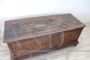 Antique 17th century solid walnut storage bench chest