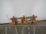 Vintage 1960s bamboo coat rack with three hooks