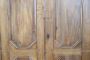 Antique solid poplar wood wardrobe, mid-19th century