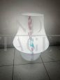 Large Murano glass mushroom lamp with blue and pink inserts