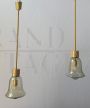 Pair of Murano suspension lamps signed Seguso, 1960