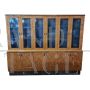 Large double-body art deco display bookcase in thuja briar