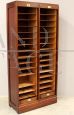 Mahogany office filing cabinet with double roller shutter