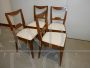 Set of four antique oak chairs from the mid-19th century