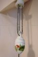 1930s up and down pendant light in painted ceramic