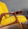 Pair of design armchairs with ottoman by Augusto Romano