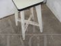 Vintage stool in fir and white formica, 1950s